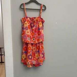 Pink Lily Vibrant Floral Kids romper